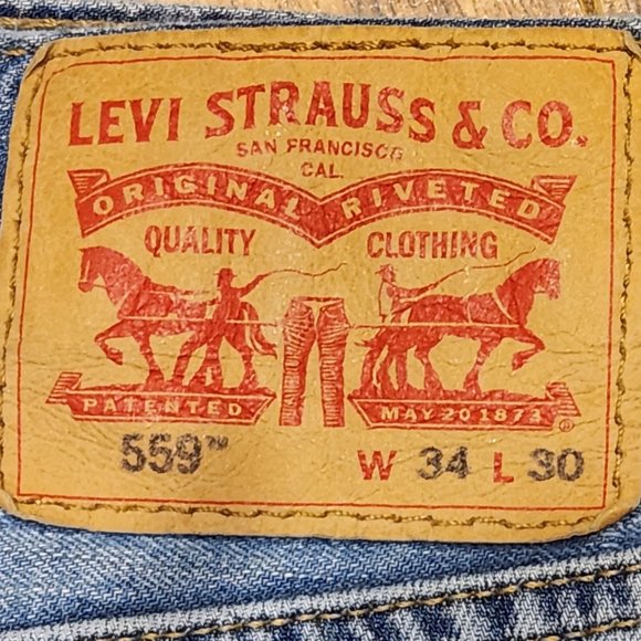 LEVI'S 559 Men's Relaxed Straight Jeans - 34 x 30 - Picture 5 of 5